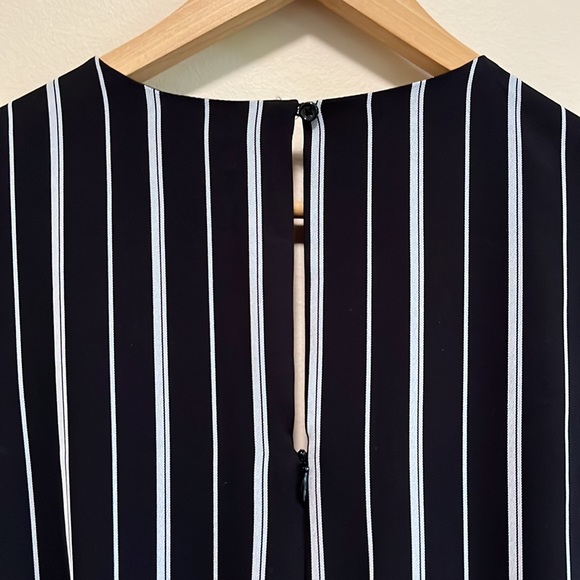 Banana Republic Factory Tailored Black and White Stripe Romper - Picture 7 of 15